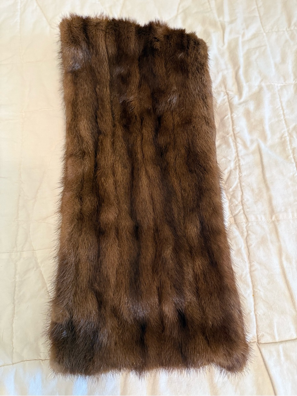 Vintage Dark Brown Real Fur Collar/Stole